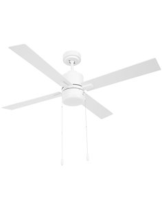 HOMCOM Ceiling Fan with LED Light, Flush Mount Ceiling Fan Lights, White B31-479V00WT