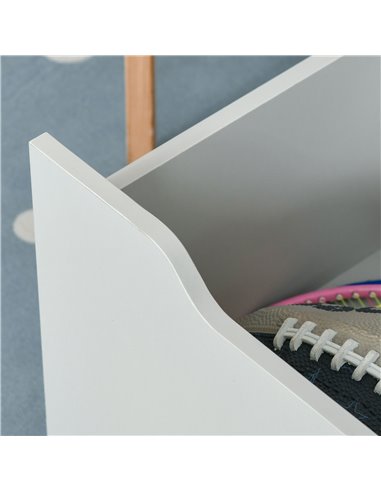 HOMCOM Kids Bookshelf with Storage Drawer, Children's Bookcase with Wheels, Toy Organiser for Bedroom, Playroom, Grey 311-048GY