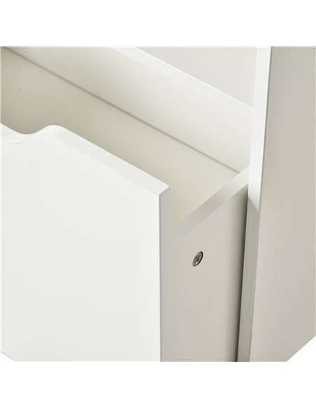 HOMCOM Kids Bookshelf, Toy Organiser, with Storage Drawer, Wheels, White 311-048WT - pic 60841 | FastDaddyshop