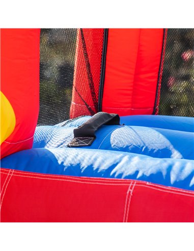 Outsunny 4 in 1 Kids Bounce Castle Large Inflatable House Trampoline Slide Water Pool Climbing Wall for Kids Age 3-8, 2.9 x 2.7 