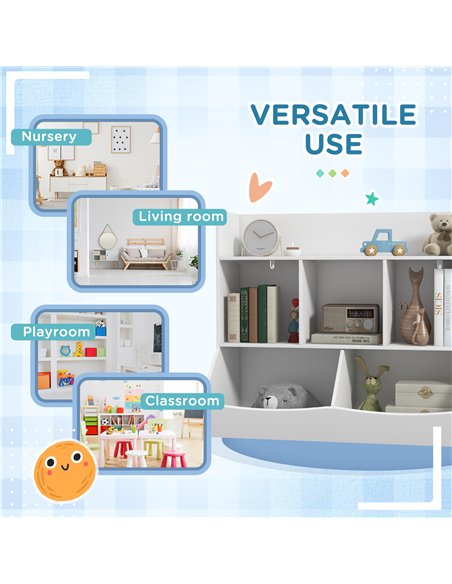 HOMCOM Kids Storage Shelf with 5 Compartments, Grey 311-068V80GY - pic 60892 | FastDaddyshop