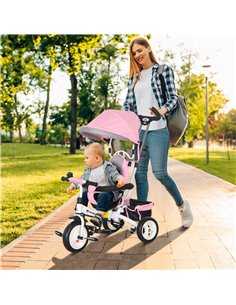 HOMCOM 4 in 1 Kids Trike Push Bike, for 1-5 Years, Pink 370-026V00PK 2