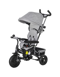 HOMCOM 4 in 1 Kids Trike Push Bike, for 1-5 Years, Grey 370-026V00GY
