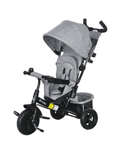 HOMCOM 4 in 1 Kids Trike Push Bike, for 1-5 Years, Grey 370-027V00GY
