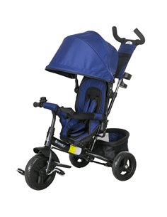 HOMCOM 4 in 1 Kids Trike Push Bike with Push Handle, Blue 370-027V00DB