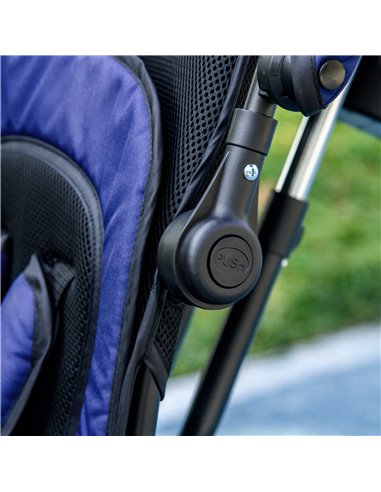 HOMCOM 4 in 1 Kids Trike Push Bike w/ Push Handle, Canopy, 5-point Safety Belt, Storage, Footrest, Brake, for 1-5 Years, Blue 37