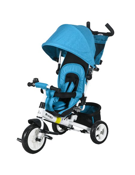 HOMCOM 4 in 1 Kids Trike Push Bike with Push Handle, Blue 370-027V00BU - pic 60960 | FastDaddyshop