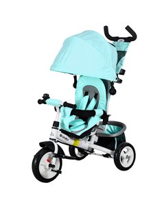 HOMCOM 4 in 1 Kids Trike Push Bike with Push Handle, Green 370-027V00GN