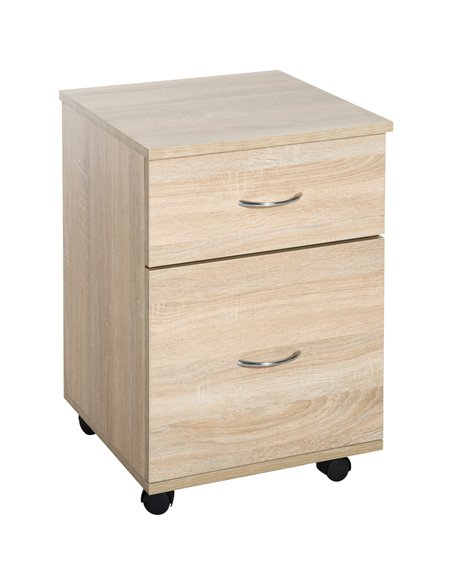 HOMCOM File Cabinet Cupboard Storage with Two Drawers, Oak 836-038 - pic 60978 | FastDaddyshop