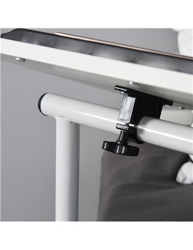 HOMCOM Swivel Bedside Table, Multi-Functional End Table for Living Room, Nightstand for Bedroom 833-776