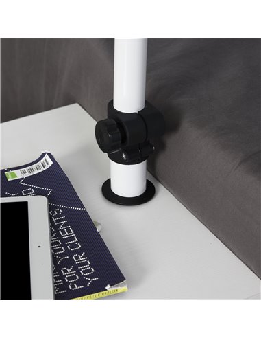 HOMCOM Swivel Bedside Table, Multi-Functional End Table for Living Room, Nightstand for Bedroom 833-776