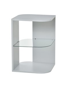 HOMCOM Modern Side Table Three Layer Bedside Table, Grey 839-120GY