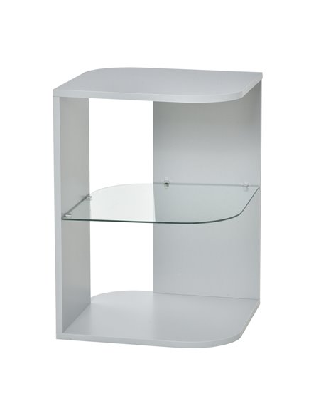 HOMCOM Modern Side Table Three Layer Bedside Table, Grey 839-120GY - pic 61095 | FastDaddyshop