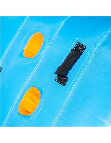 Outsunny 4 in 1 Kids Bounce Castle Large Alien-Style Inflatable House Slide Trampoline Climbing Wall Basket with for Kids Age 3-