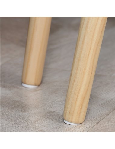 HOMCOM Set of 2 Modern Triangular Nesting Side Tables, End Tables with Solid Wood Legs for Living Room, Bedroom, White 839-271