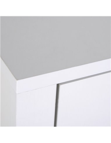 HOMCOM Modern Bedside Table Set of 2, Nightstand with Drawer and Shelf, White, Perfect for Bedroom, Living Room 831-P073