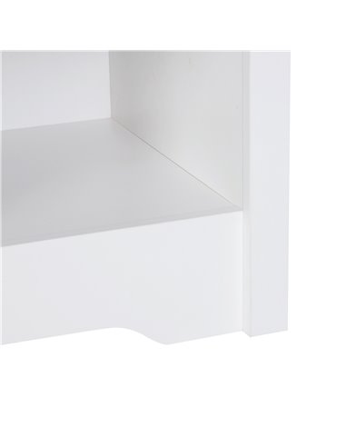 HOMCOM Modern Bedside Table Set of 2, Nightstand with Drawer and Shelf, White, Perfect for Bedroom, Living Room 831-P073