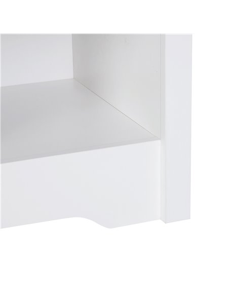 HOMCOM Modern Bedside Table Set of 2, Nightstand with Drawer and Shelf, White, Perfect for Bedroom, Living Room 831-P073 - pic 61346 | FastDaddyshop