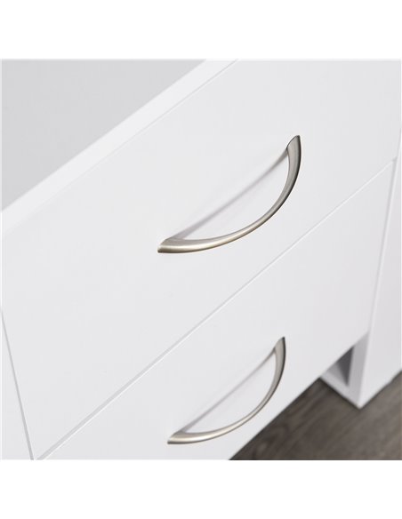 HOMCOM Bedside Cabinet Pair with Dual Drawers, Modern Nightstand with Metallic Handles & Raised Base, Bedroom Side Table, Set of - pic 61353 | FastDaddyshop