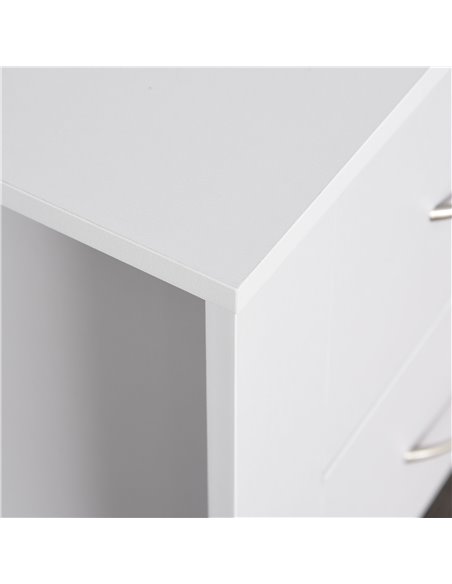 HOMCOM Bedside Cabinet Pair with Dual Drawers, Modern Nightstand with Metallic Handles & Raised Base, Bedroom Side Table, Set of - pic 61354 | FastDaddyshop