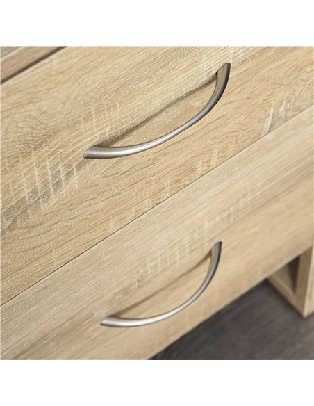 HOMCOM Bedside Table with 2 Drawers, Nightstand with Handles and Elevated Base, Side Table for Bedroom, Living Room, Set of 2, B - pic 61381 | FastDaddyshop