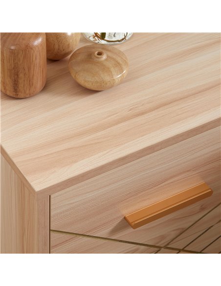 HOMCOM Bedside Cabinet, Scandinavian Bedside Table with Drawers, Bed Side Table with Wood Legs, Natural 831-P083 - pic 61488 | FastDaddyshop