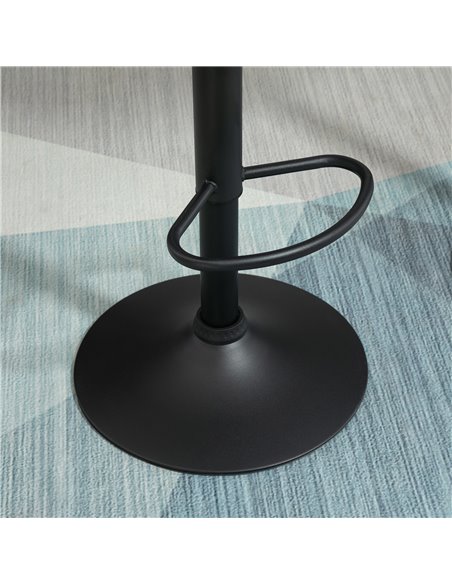 HOMCOM Bar stool Set of 2 Armless Adjustable Height Upholstered Bar Chair with Swivel Seat, Dark Grey 835-508V71 - pic 61715 | FastDaddyshop