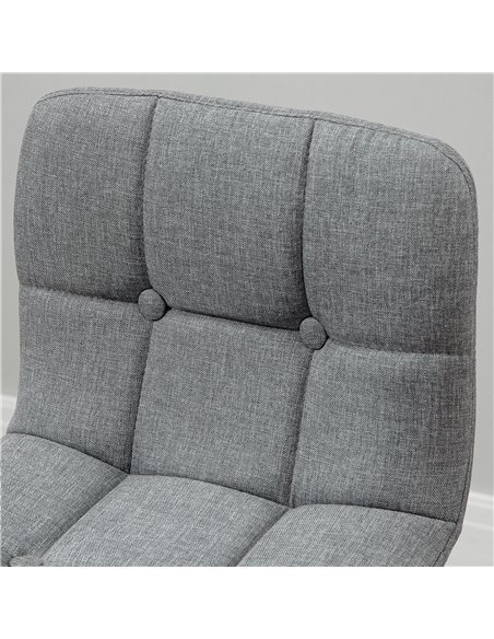 HOMCOM Bar stool Set of 2 Armless Button-Tufted Counter Height Bar Chairs with Wood Legs & Footrest, Grey 835-530V70 - pic 61723 | FastDaddyshop