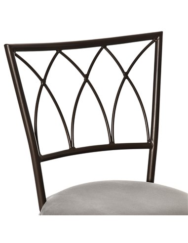 HOMCOM Set of 2 Bar Chairs Swivel Armless Upholstered Metal Frame Barstools with Backrest & Footrest, Bronze 835-535