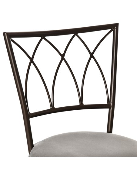 HOMCOM Set of 2 Bar Chairs Swivel Armless Upholstered Metal Frame Barstools with Backrest & Footrest, Bronze 835-535 - pic 61750 | FastDaddyshop