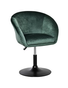 HOMCOM Swivel Bar Stool Fabric Dining Chair, Green 835-473GN
