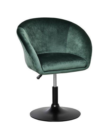 HOMCOM Swivel Bar Stool Fabric Dining Chair, Green 835-473GN - pic 61761 | FastDaddyshop