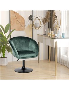 HOMCOM Swivel Bar Stool Fabric Dining Chair, Green 835-473GN 2