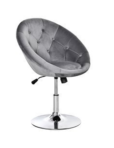 HOMCOM Modern Dining Height Bar Stool with Adjustable Height, Grey 835-472CG