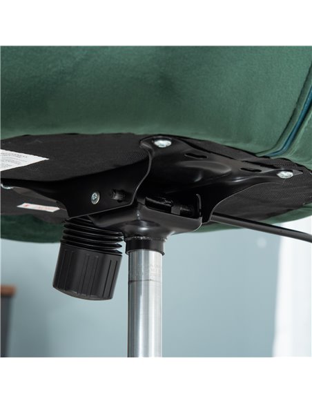 HOMCOM Modern Dining Height Bar Stool Velvet-Touch Tufted Fabric Adjustable Height Armless Tub Chair with Swivel Seat, Green 835 - pic 61786 | FastDaddyshop