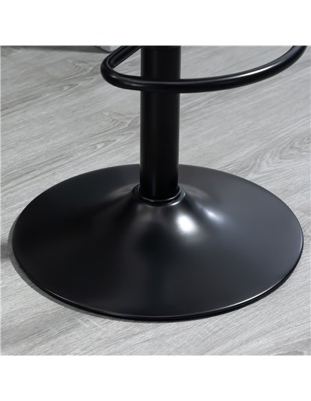 HOMCOM Adjustable Bar Stools Set of 2, Swivel Barstools with Footrest and Backrest, PU Leather and Steel Base, for Kitchen Count - pic 61831 | FastDaddyshop