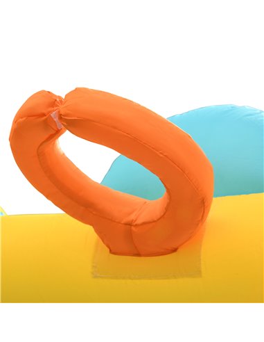 Outsunny 5 in 1 Kids Bounce Castle Farm Style Inflatable House with Slide Trampoline Pool Water Cannon Climbing Wall Inflator Ca