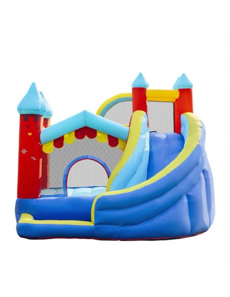Outsunny 3+ Kids Bounce Castle 4 in 1 Inflatable Trampoline Slide Water Pool Climbing Wall - pic 6190 | FastDaddyshop