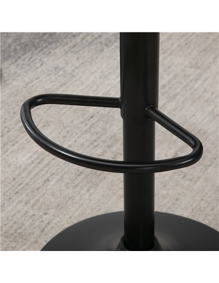 HOMCOM Adjustable Bar Stools Set of 2, Modern Kitchen Stools, 360 Degree Swivel Bar Height Barstools in PU Leather with Footrest - pic 61911 | FastDaddyshop