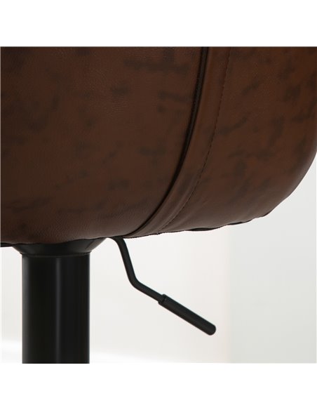 HOMCOM Adjustable Bar Stools Set of 2, Modern Kitchen Stools, 360 Degree Swivel Bar Height Barstools in PU Leather with Footrest - pic 61913 | FastDaddyshop