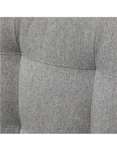 HOMCOM Set of 2 Fabric Bar Stools, Modern Kitchen Chairs with Tufted Back, Thick Padding, Wood Legs, Grey 835-761V70GY