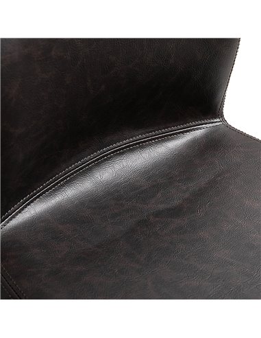 HOMCOM Modern Bar Stools Set of 2, PU Leather Upholstered Bar Chairs with Wooden Frame, Footrest for Home Bar, Dining Room 835-1