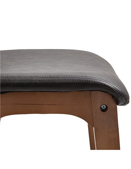 HOMCOM Modern Bar Stools Set of 2, PU Leather Upholstered Bar Chairs with Wooden Frame, Footrest for Home Bar, Dining Room 835-1 - pic 62039 | FastDaddyshop