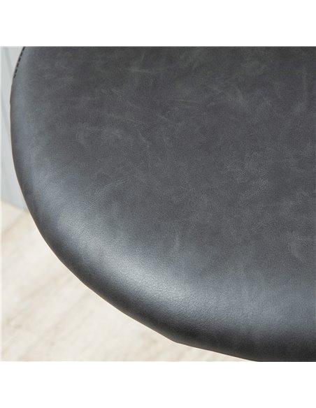 HOMCOM Barstools Set of 2 Adjustable Swivel Height Gas Lift PU Leather Counter Chairs with Footrest 835-357V71GY - pic 62111 | FastDaddyshop
