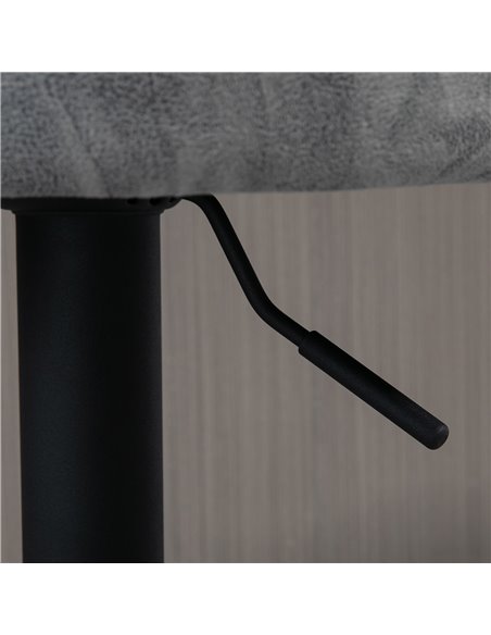 HOMCOM Modern Adjustable Bar Stools Set of 2, Swivel PU Leather Breakfast Barstools with Footrest Armrests Back, for Kitchen Cou - pic 62163 | FastDaddyshop