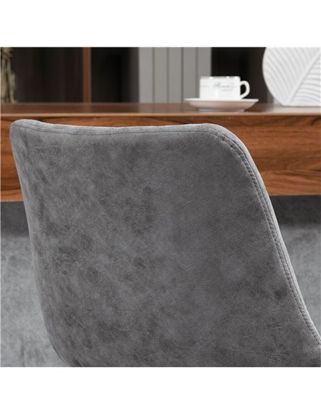 HOMCOM Adjustable Bar Stools Set of 2 Counter Height Barstools Dining Chairs 360° Swivel with Footrest for Home Pub, Grey 835-22 - pic 62173 | FastDaddyshop