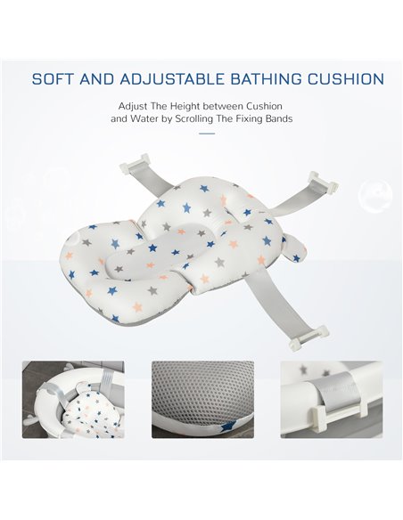 HOMCOM Foldable Portable Baby Bathtub w/ Baby Bath Temperature-Induced Water Plug for 0-3 years - pic 6226 | FastDaddyshop
