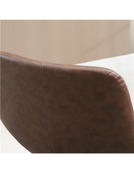 HOMCOM Bar Stools Set of 2, Breakfast Bar Chairs, PU Leather Upholstered Kitchen Stools w/ Backs, Wood Legs for 89-99cm Bar Tabl - pic 62262 | FastDaddyshop