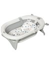 HOMCOM Foldable Portable Baby Bathtub w/ Baby Bath Temperature-Induced Water Plug for 0-3 years