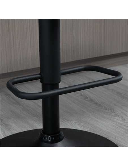 HOMCOM Retro Bar Stools Set of 2, Adjustable Kitchen Stool, Upholstered Bar Chairs with Back, Swivel Seat, Light Khaki 835-871V7 - pic 62300 | FastDaddyshop